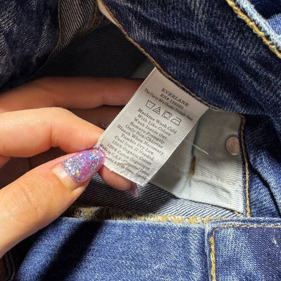 Everlane The Curvy 90's Cheeky Straight Blue Jeans Women's Size 30 Regular 30R - Picture 9 of 12